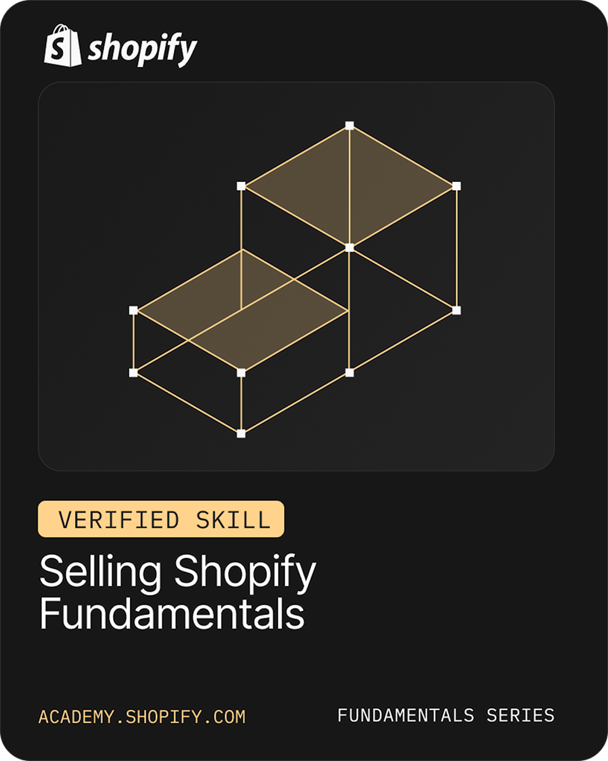 Shopify Skill Badge - Selling Shopify Fundamentals Verified Skill Badge